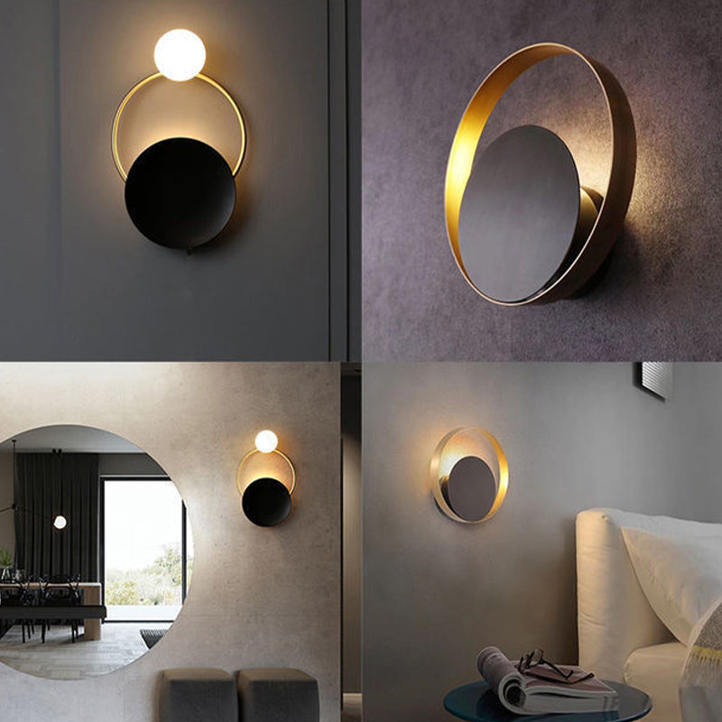 1/2-Light Black/Golden Bathroom Vanity Light Modern Unique Bath Bar