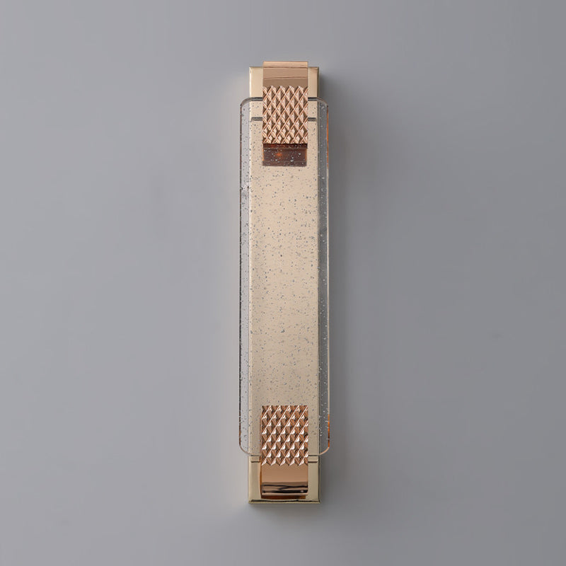 Golden Single Contemporary Bathroom Vanity Light Crystal LED Bath Bar