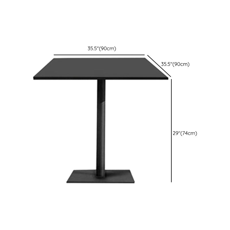 Stone Top Dining Table Set 1/7 Pcs Metal Frame Patio Dining Table with Upholstered Chairs