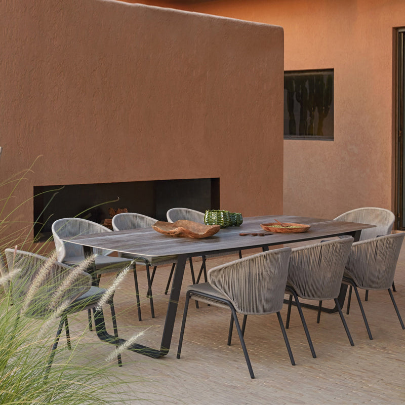 Modern Patio Dining Table Set 1/3/5/7/9 Pcs Outdoor Water Resistant Table and Chairs