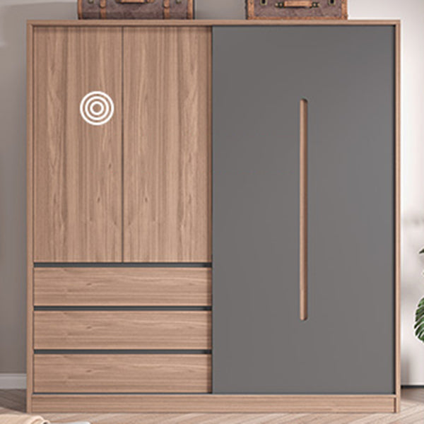 Contemporary Sliding Door Storage Cabinet Bedroom Cabinet with Drawers
