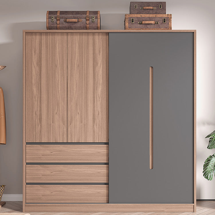 Contemporary Sliding Door Storage Cabinet Bedroom Cabinet with Drawers