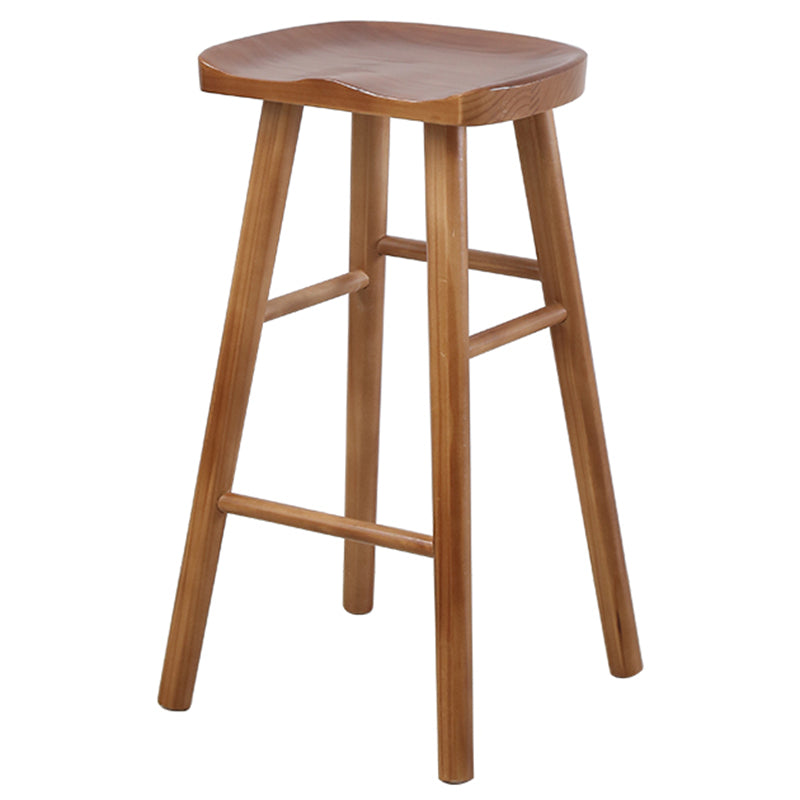 Armless Counter Height Stools Solid Wood Counter and Bar Stool