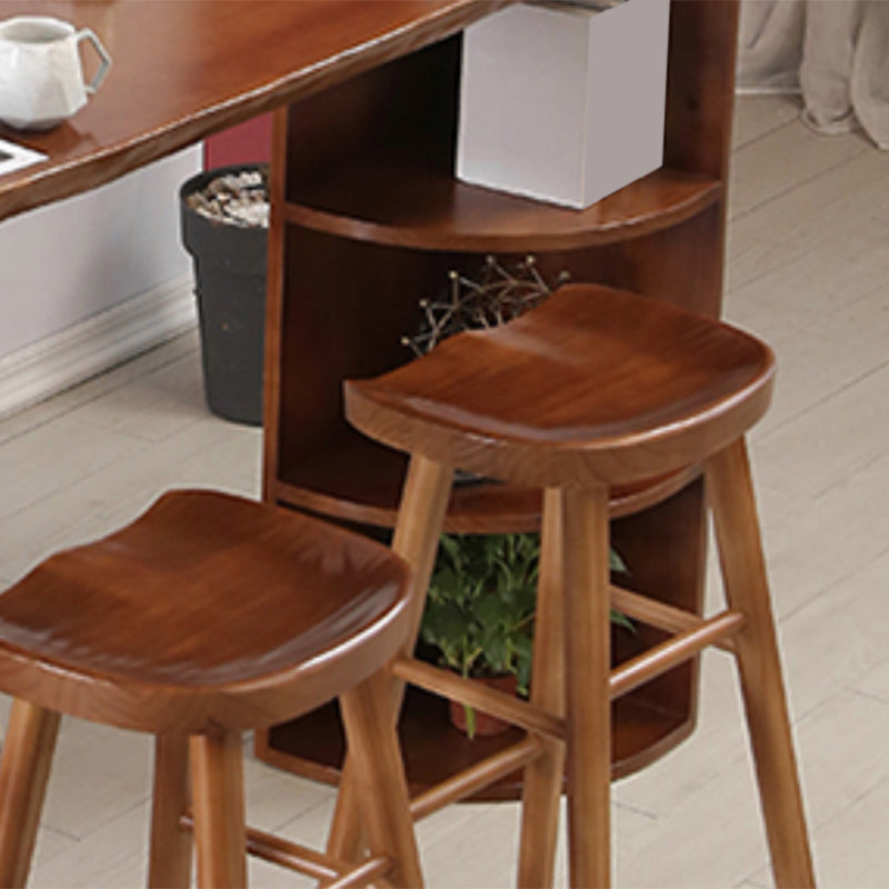 Armless Counter Height Stools Solid Wood Counter and Bar Stool