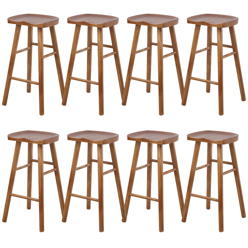 Armless Counter Height Stools Solid Wood Counter and Bar Stool
