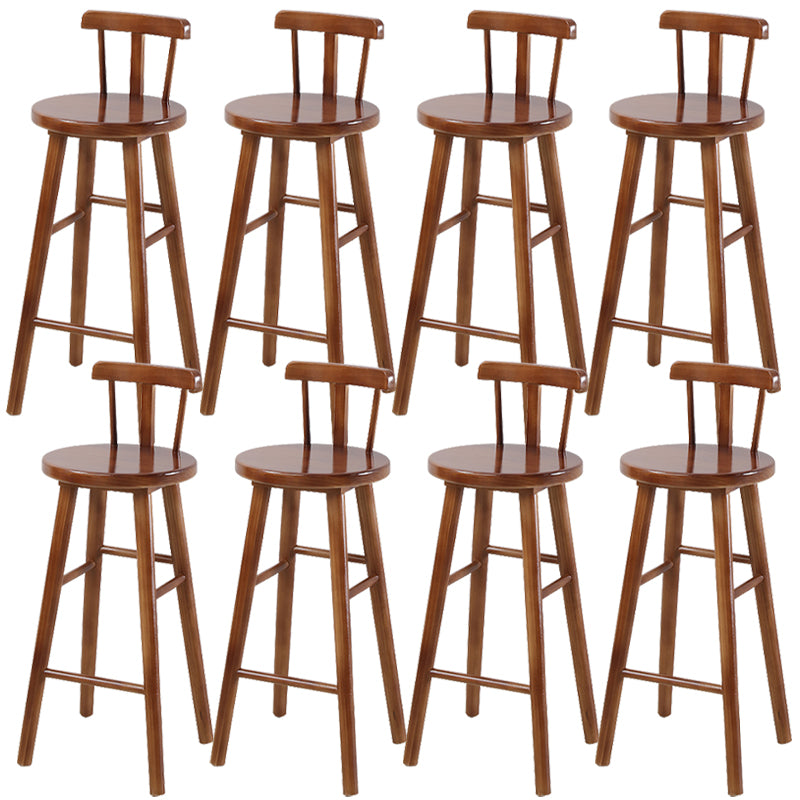 Armless Counter Height Stools Solid Wood Counter and Bar Stool