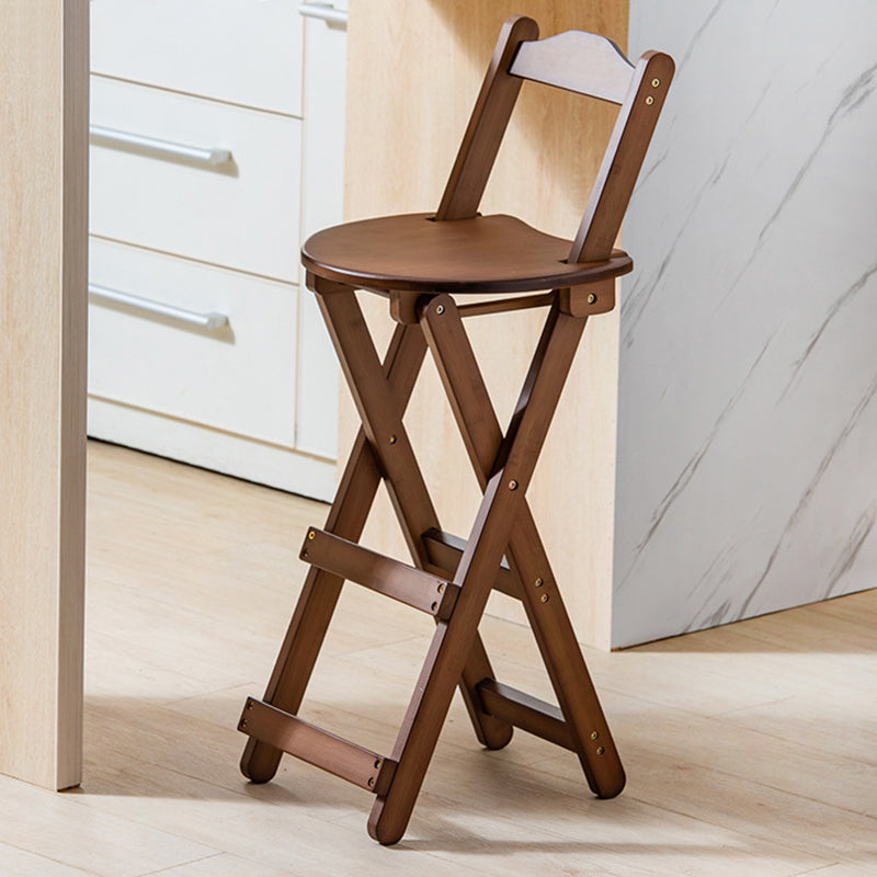 Contemporary Dining Stools Armless Folding Bar Stools with Footrest
