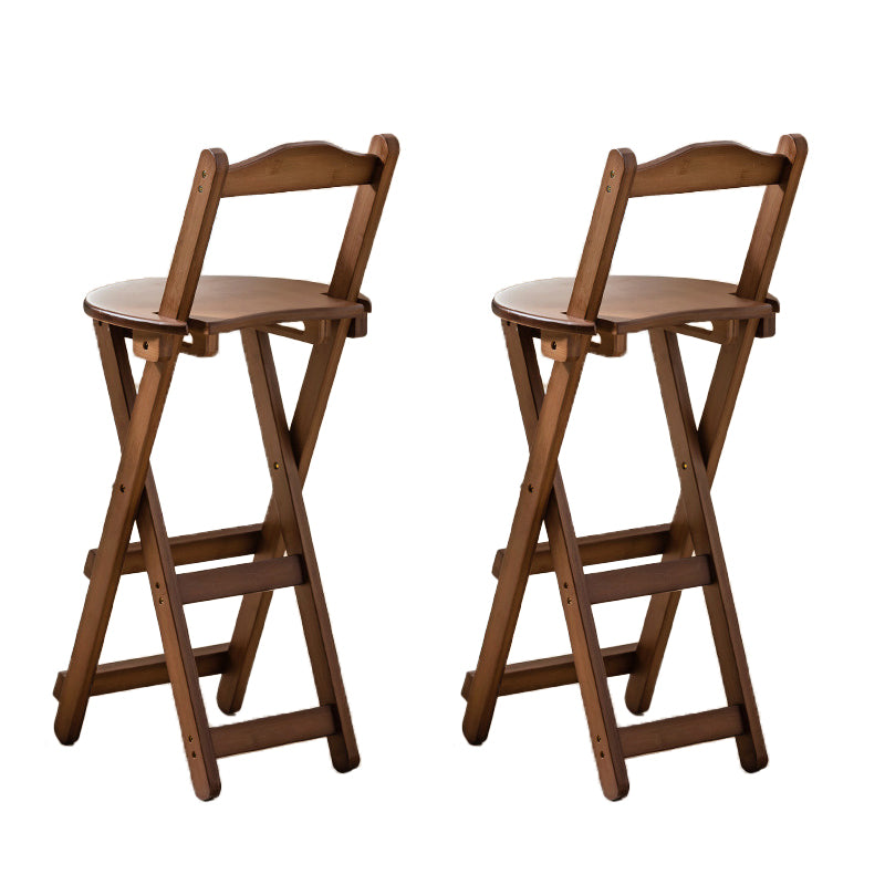 Contemporary Dining Stools Armless Folding Bar Stools with Footrest