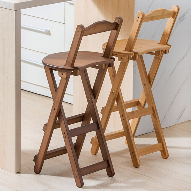 Contemporary Dining Stools Armless Folding Bar Stools with Footrest