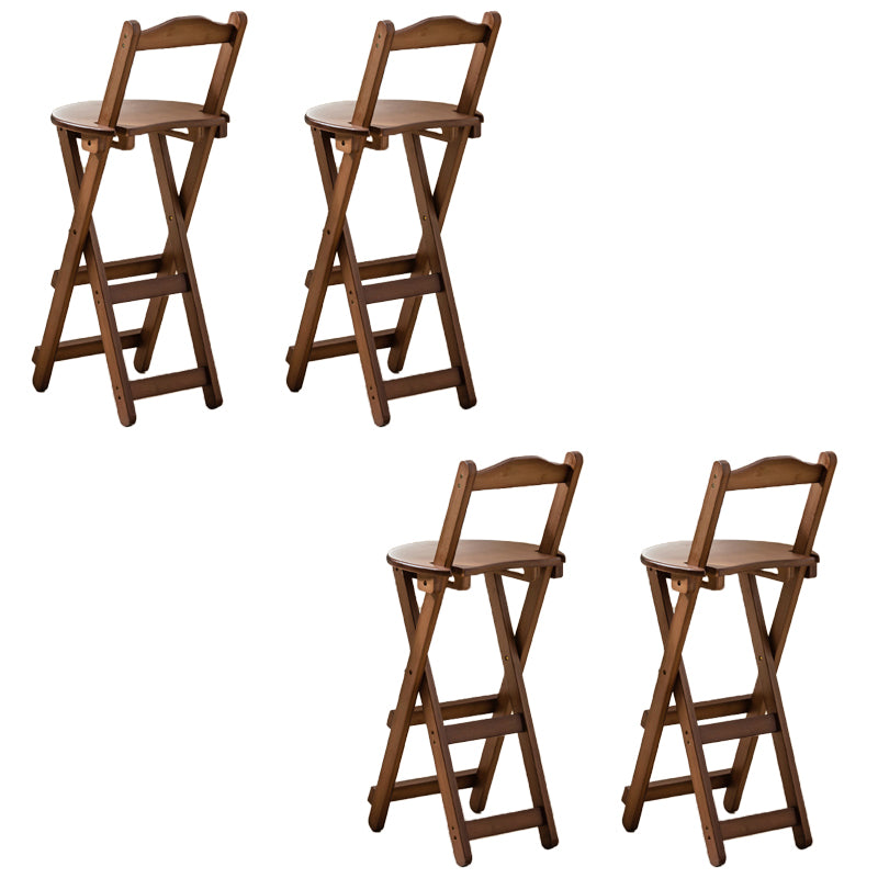 Contemporary Dining Stools Armless Folding Bar Stools with Footrest
