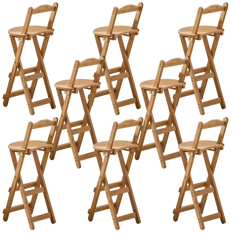 Contemporary Dining Stools Armless Folding Bar Stools with Footrest