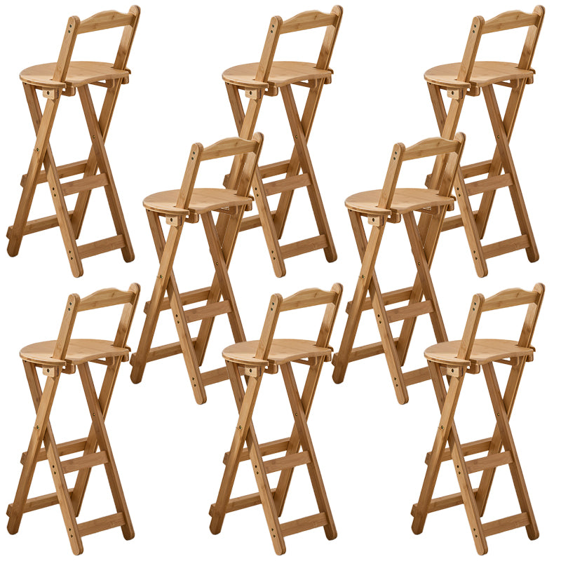 Contemporary Dining Stools Armless Folding Bar Stools with Footrest