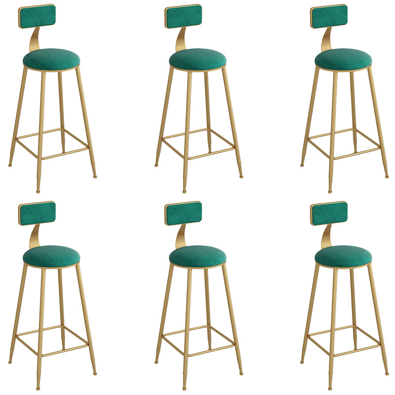 Low Back Dining Stools Industrial Bar Stools with Metal Base