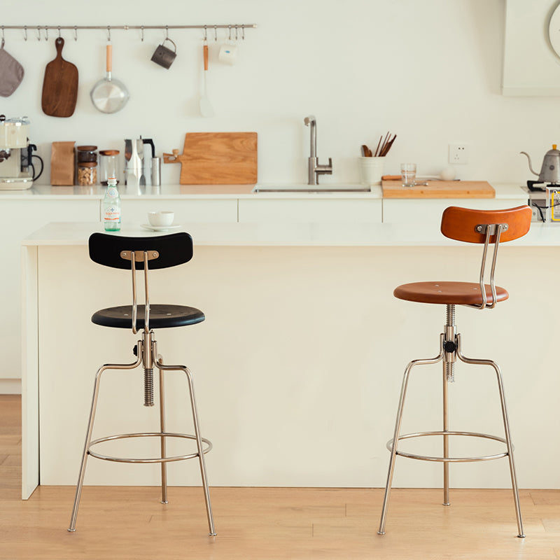 Modern Rotatable Bar Stool Low Back Counter Bar Stool for Home
