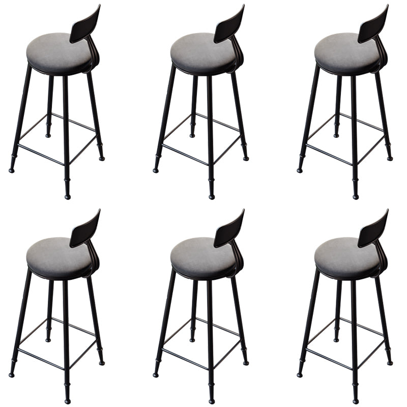 Upholstered Armless Dining Stools Industrial Round Dining Stools