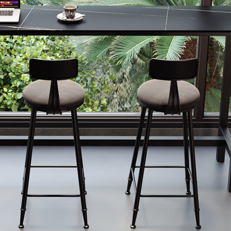 Upholstered Armless Dining Stools Industrial Round Dining Stools