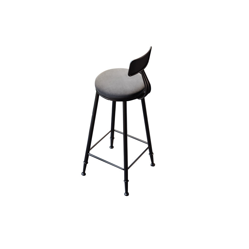 Upholstered Armless Dining Stools Industrial Round Dining Stools