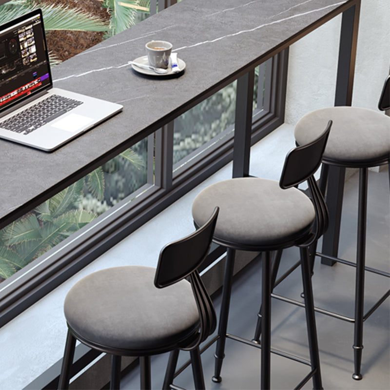 Upholstered Armless Dining Stools Industrial Round Dining Stools