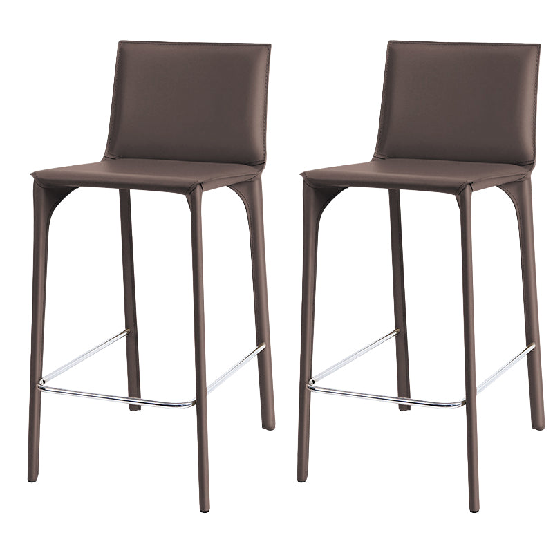 Faux Leather Upholstered Dining Stools Low Back Dining Stools