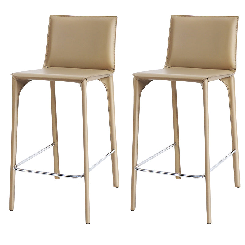 Faux Leather Upholstered Dining Stools Low Back Dining Stools