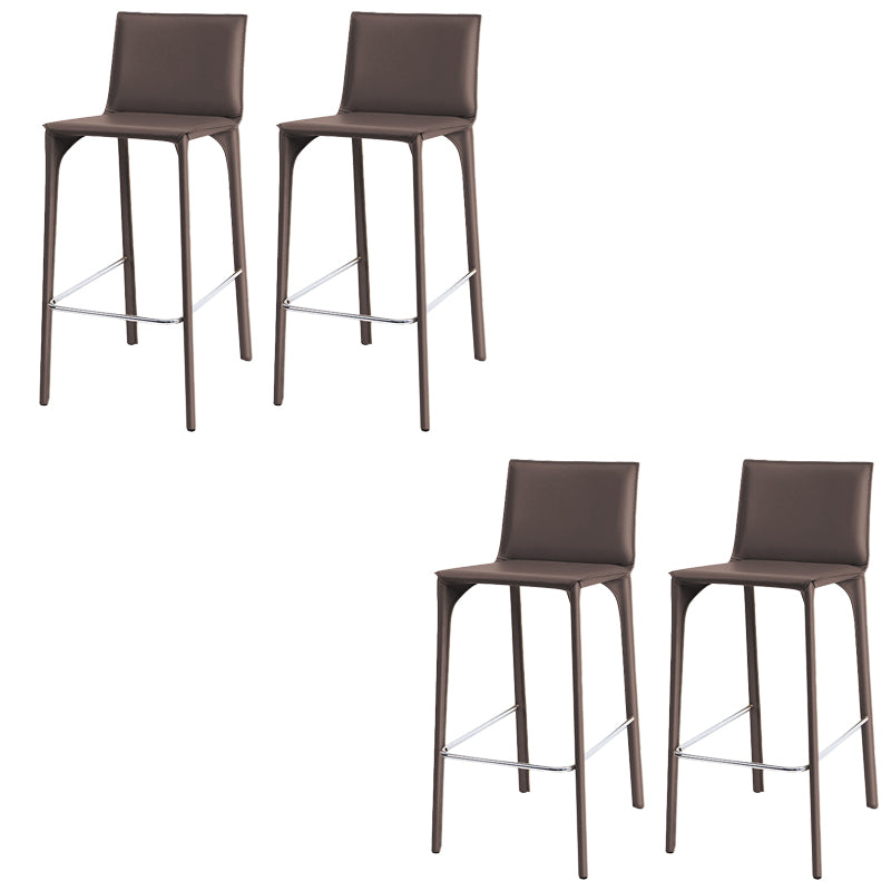 Faux Leather Upholstered Dining Stools Low Back Dining Stools