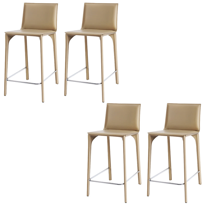 Faux Leather Upholstered Dining Stools Low Back Dining Stools