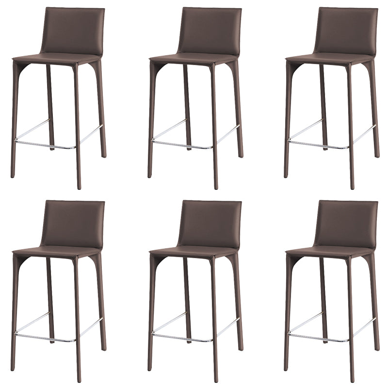 Faux Leather Upholstered Dining Stools Low Back Dining Stools