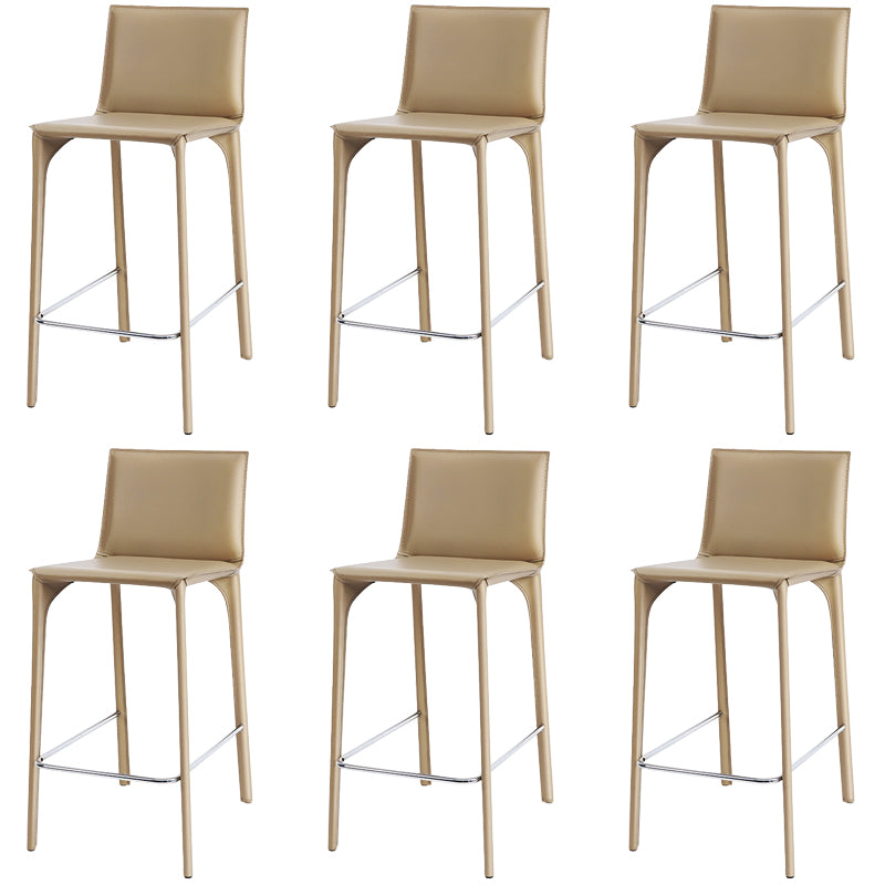Faux Leather Upholstered Dining Stools Low Back Dining Stools