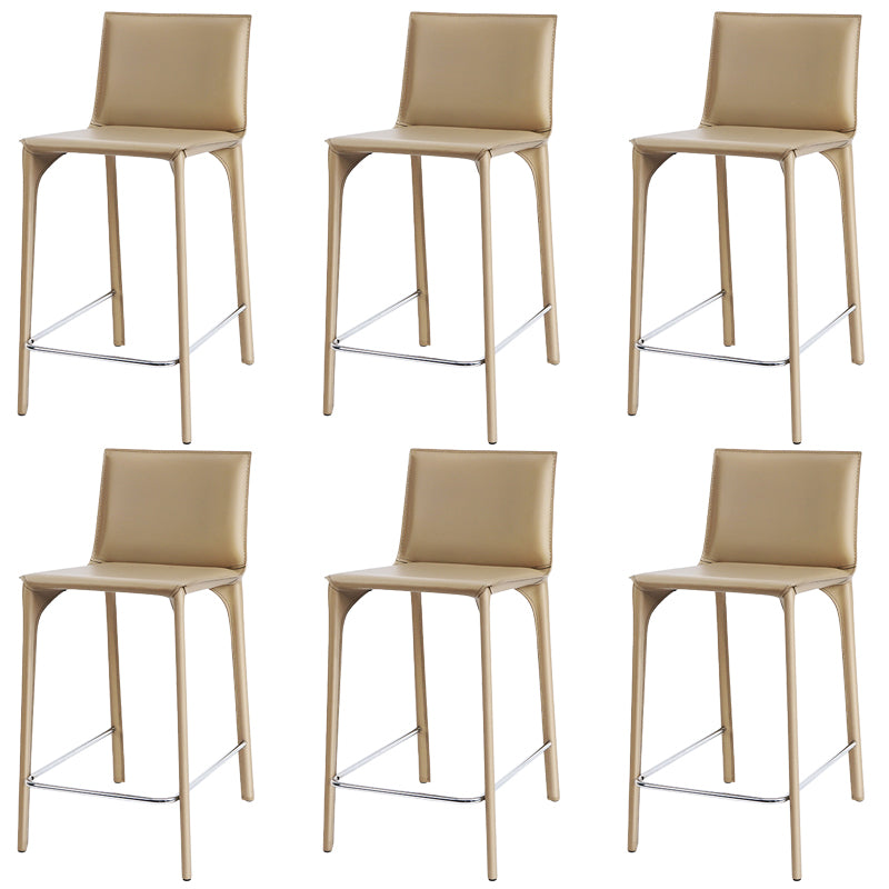 Faux Leather Upholstered Dining Stools Low Back Dining Stools
