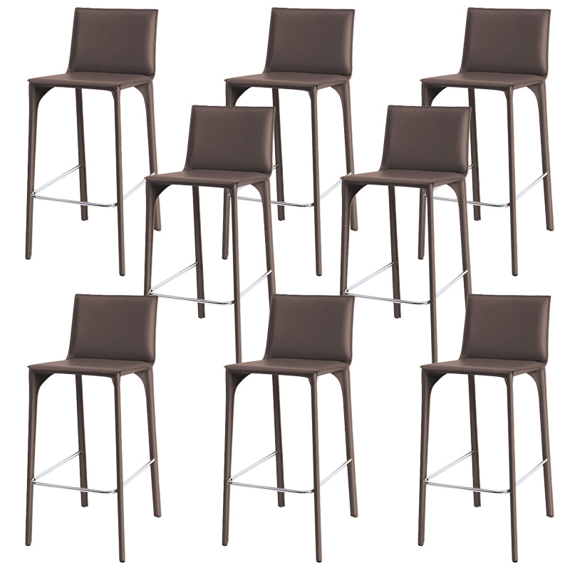 Faux Leather Upholstered Dining Stools Low Back Dining Stools