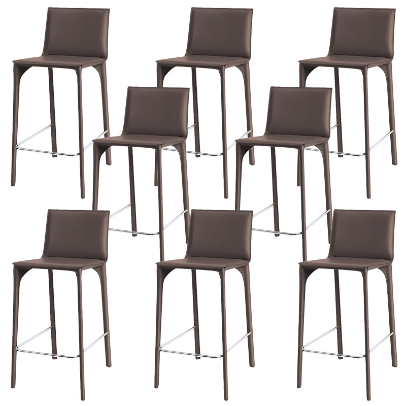 Faux Leather Upholstered Dining Stools Low Back Dining Stools