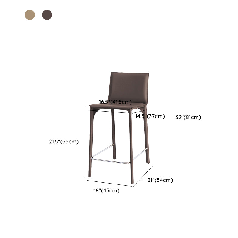 Faux Leather Upholstered Dining Stools Low Back Dining Stools