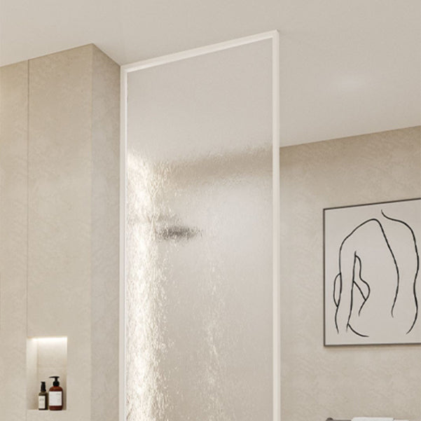 Minimalist Fixed Semi-partition Water Ripple Glass Shower Screen