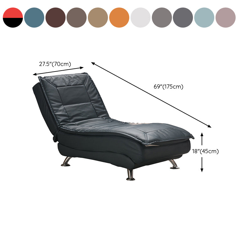 Modern Cushioned Chaise Lounge Folding and Adjustable Chaise for Living Room