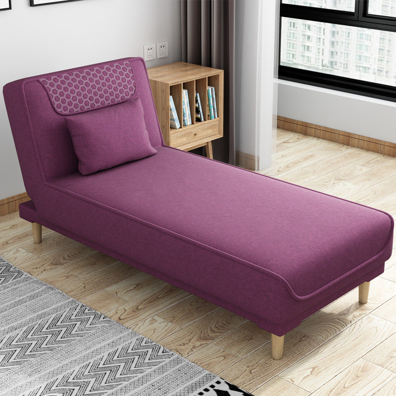 Armless Chaise Lounge Solid Color Chaise Lounge Couch with Cushioned