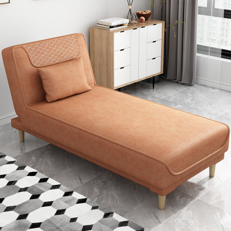 Armless Chaise Lounge Solid Color Chaise Lounge Couch with Cushioned