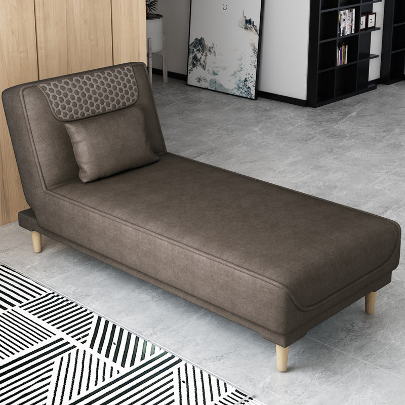 Armless Chaise Lounge Solid Color Chaise Lounge Couch with Cushioned