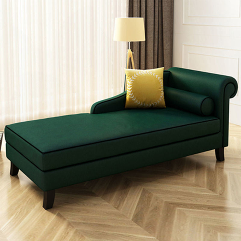 Traditional Linen Accent Chair One Armed Chaise Lounge Couch