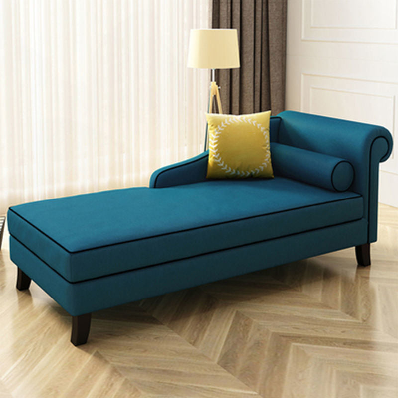 Traditional Linen Accent Chair One Armed Chaise Lounge Couch