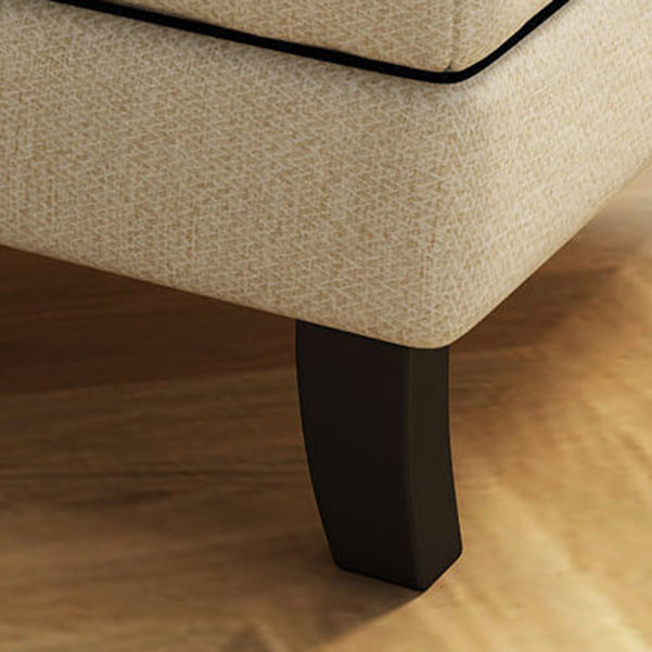 Traditional Linen Accent Chair One Armed Chaise Lounge Couch