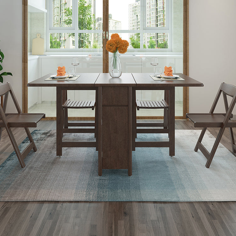Mid-Century Modern Esstisch Brauner Klapp-Esstisch aus massivem Holz (nur Tisch)