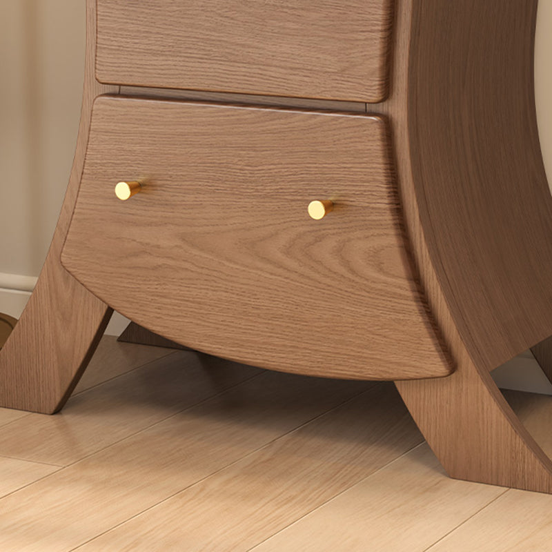 Modern Vertical Lingerie Chest Wood Dresser with 5 Drawers for Bedroom