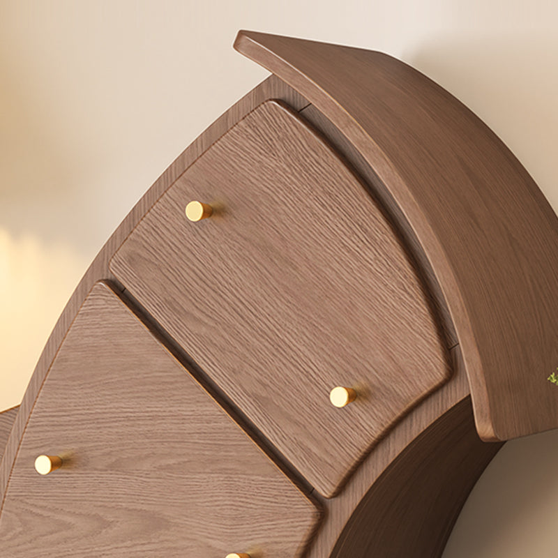 Modern Vertical Lingerie Chest Wood Dresser with 5 Drawers for Bedroom