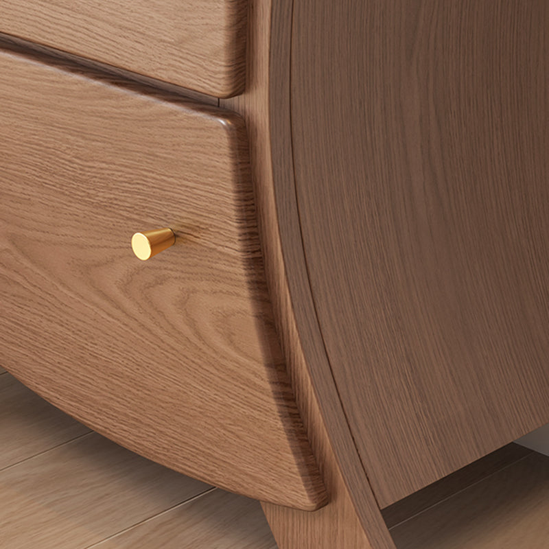 Modern Vertical Lingerie Chest Wood Dresser with 5 Drawers for Bedroom