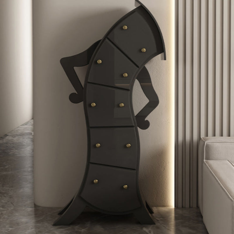 Modernism Lingerie Chest Wood Dresser with 5 Drawers for Home