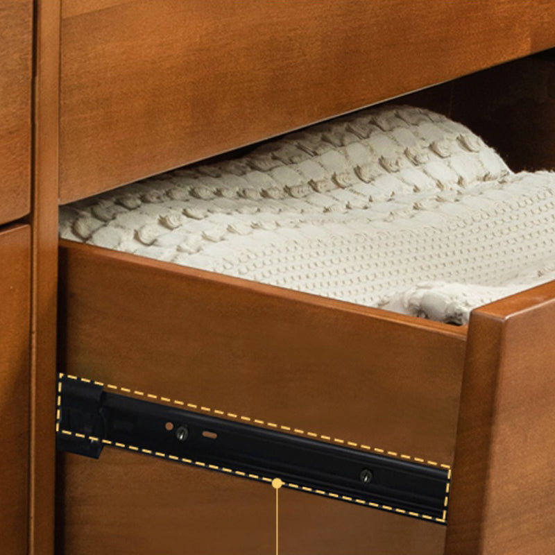 Ultra Modern Horizontal Double Dresser Solid Pine Storage Chest Dresser for Bedroom