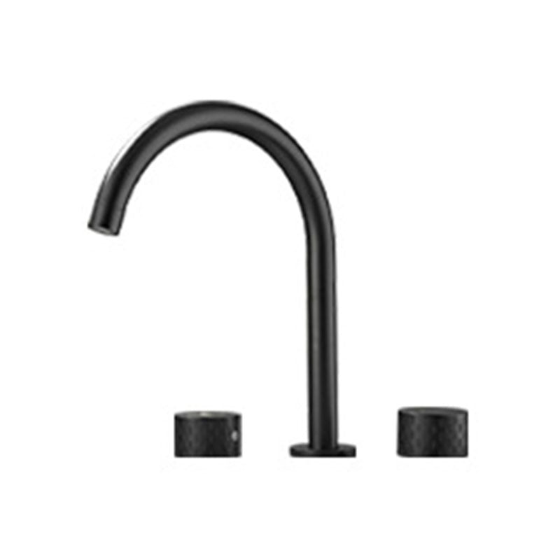 Double Handle Tub Filler Deck Mounted High Arc Brass Modern Roman Tub Filler