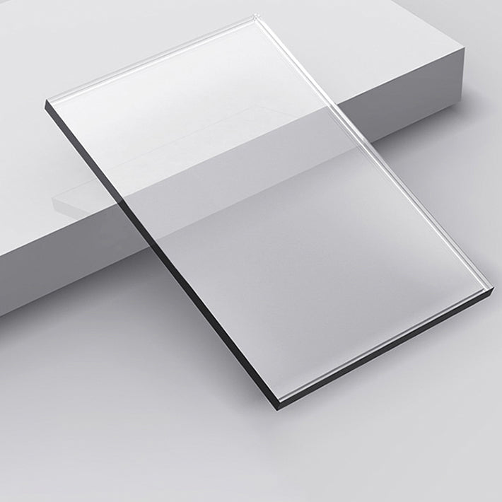 Contemporary Closed Back Standard Bookshelf Acrylic Bookcase with Rectangular Shelves