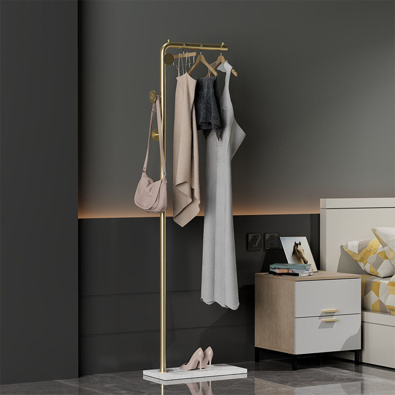 Modern Coat Rack Coat Hooks Metal Coat Rack with Marble Bottom