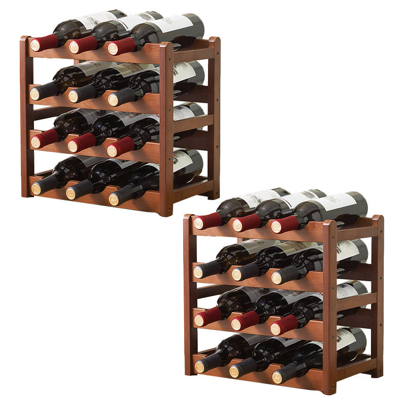 Countertop Wine Rack Wooden Wine Bottle Rack for Living Room
